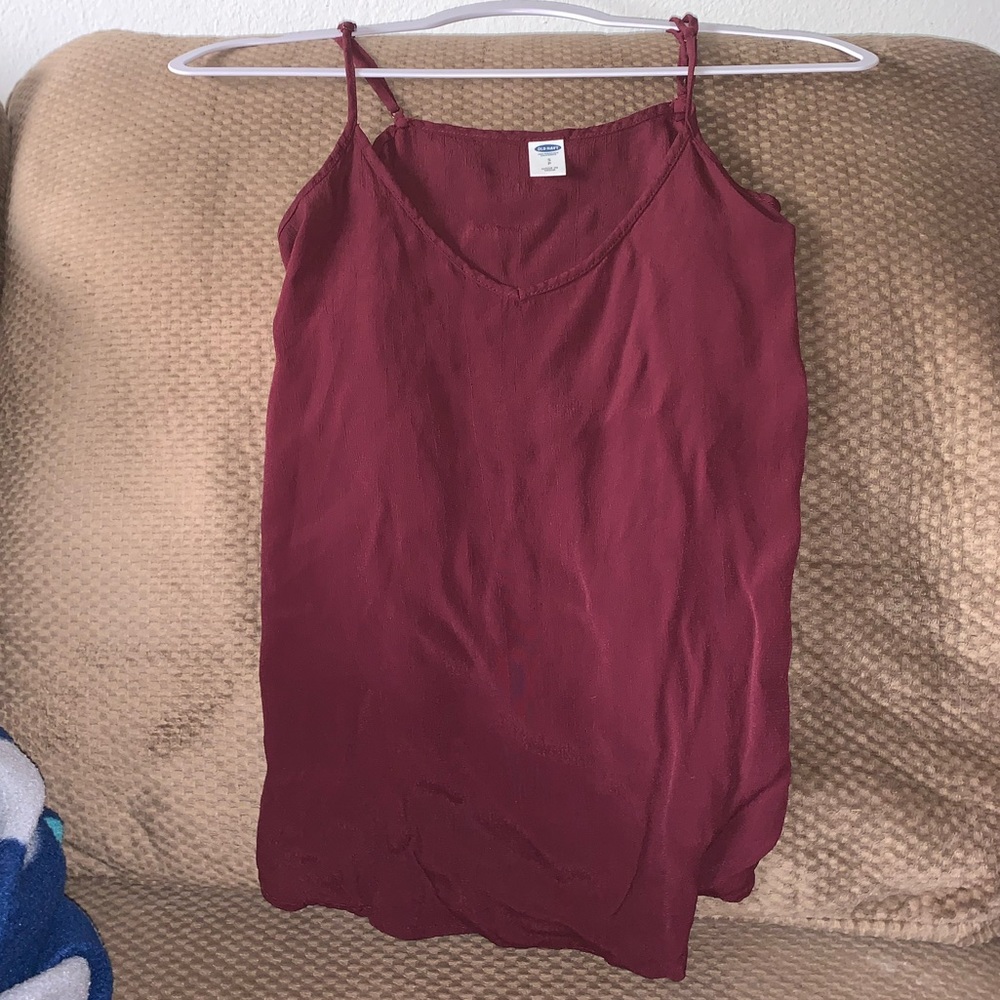 Maroon V-Neck Tank